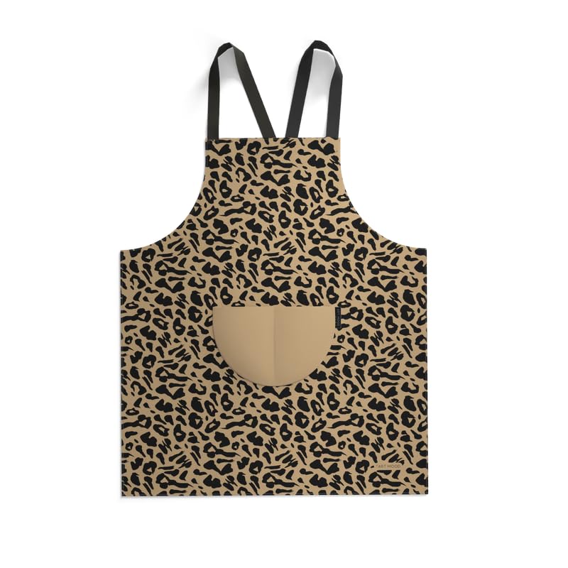 Apron, Cross-Back Design, Soft Cotton-Like Fabric, One Size, Lightweight Breathable Unisex with Front Pocket, for Cooking, and Daily Use