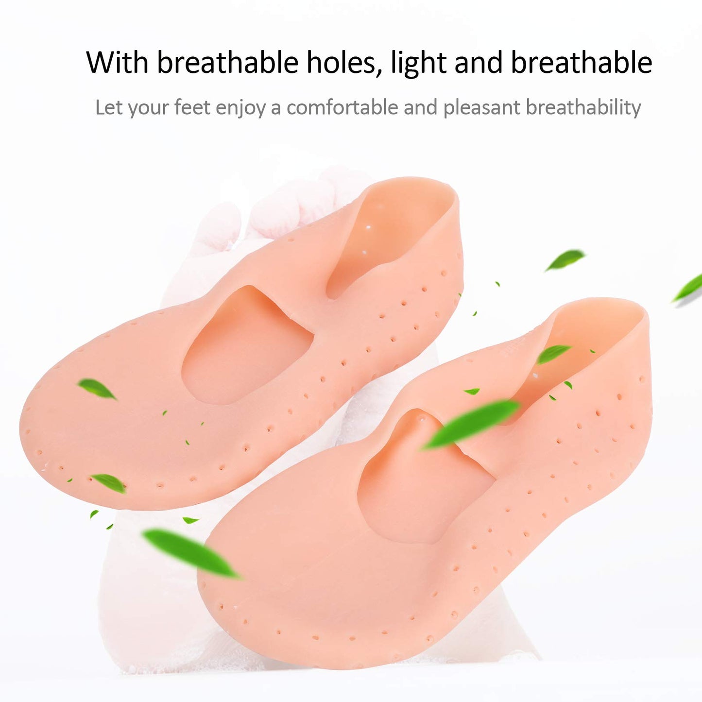 yangsense Foot Care Protector, 1Pair Moisturizing Socks Protective Silicone Anti?Slip Foot Care Tool for F(L)