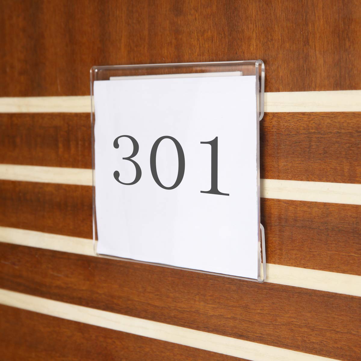 4x6 Inch Wall Mount Acrylic Sign Holder with Double Sided Adhesive Tape for Office Home Store Restaurant No Drilling Horizontal 6 Pack Clear Acrylic Frame
