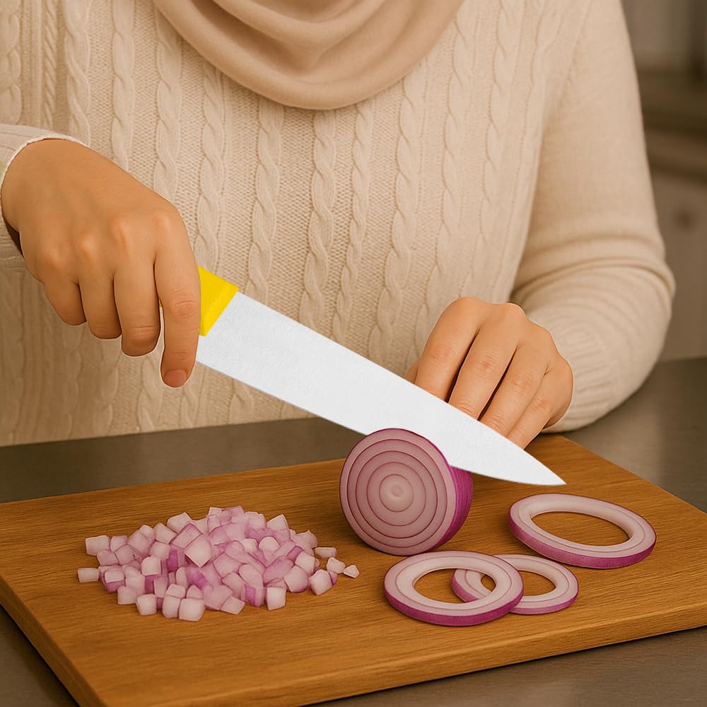 Professional Meat Knife – Stainless Steel Blade, Polypropylene Handle with Antimicrobial Protection, Comfort Grip, Dishwasher Safe