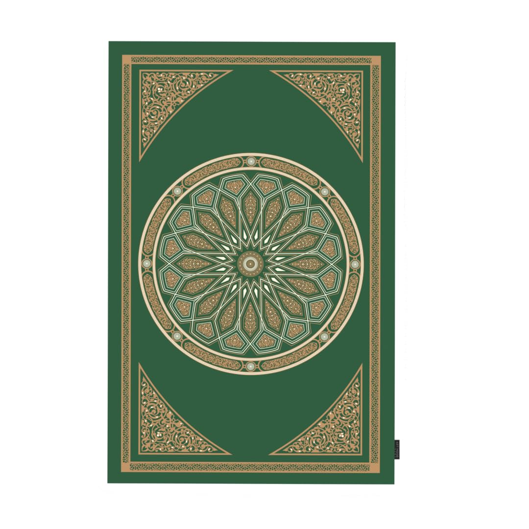 Al-Qubba Portable Prayer Mat, a Waterproof and Lightweight Travel Rug, Compact and Foldable to Pocket Size, Green, Perfect for Ensuring a Clean and Convenient Space for Muslim Prayer on the Go