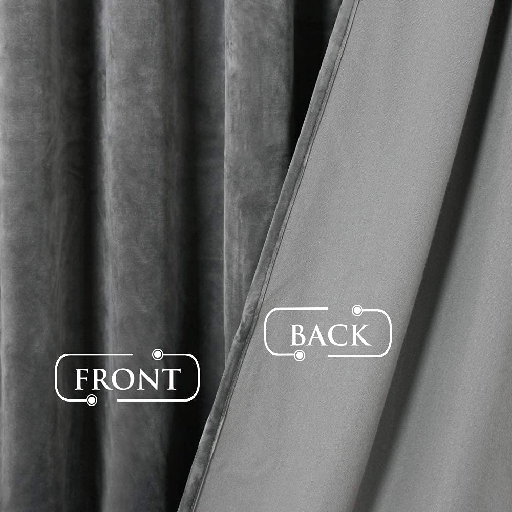 Elegant Velvet Curtains - Thermal Insulated Curtains for Living Room,steel Grommets - Light Blocking Shades - 2 panels