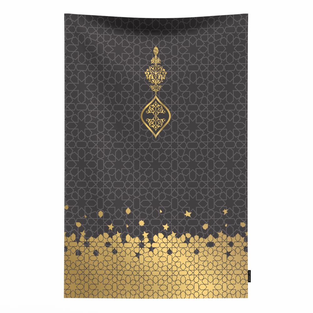 Al Hudda Soft Premium Velvet Prayer Mat - Prayer Rug Designed With Classic And Islamic Art Inspiration - High-Quality Soft, Comfortable