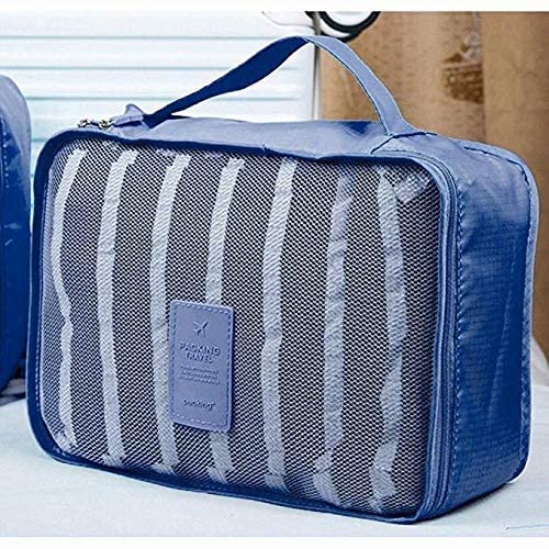 Waterproof Travel Storage Bags Set -Blue -6 Pieces