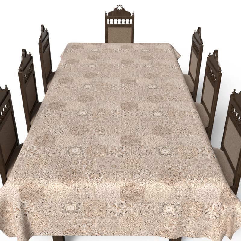 Islamic Unique Dano Waterproof Tablecloth, a Spillproof Rectangular Table Cover for Large Dining Tables, 140x300 cm, Multicolor, a Stain-Resistant Protector for Parties and Festive Gatherings