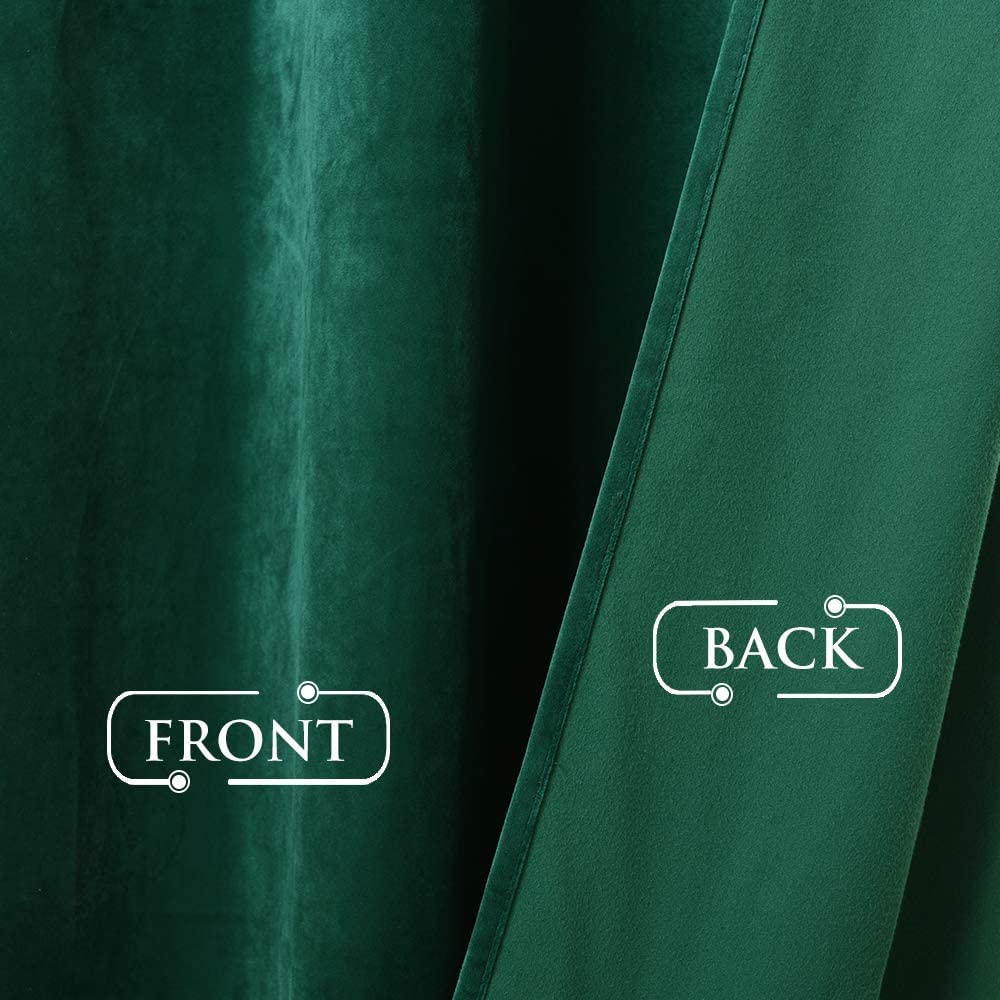 Elegant Velvet Curtains - Thermal Insulated Curtains for Living Room,steel Grommets - Light Blocking Shades - 2 panels