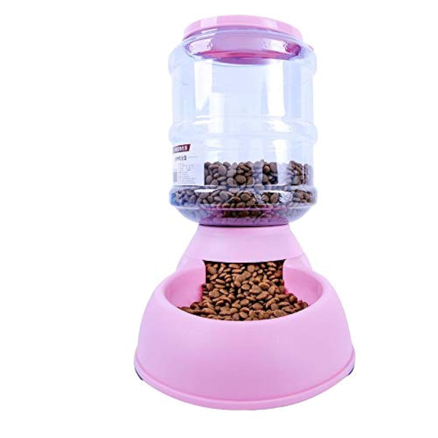 Large Automatic Pet Feeder Dry Food Dispenser Station Programmable Timer with Portion Control - Pink Food Feeder