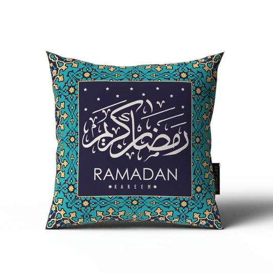 Rak 5 Islamic Unique Cushion Cover, a bold multicolor decorative pillow, 40x40 cm, with a dynamic geometric pattern for a modern and artistic statement in your living room decor