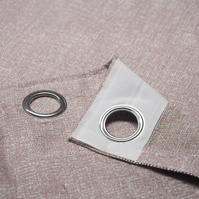 Natural Linen Curtains & Drapes with Steel Grommets, providing Semi-Sheer privacy and Light Filtering for Bedroom-Living Room. 2 Pieces
