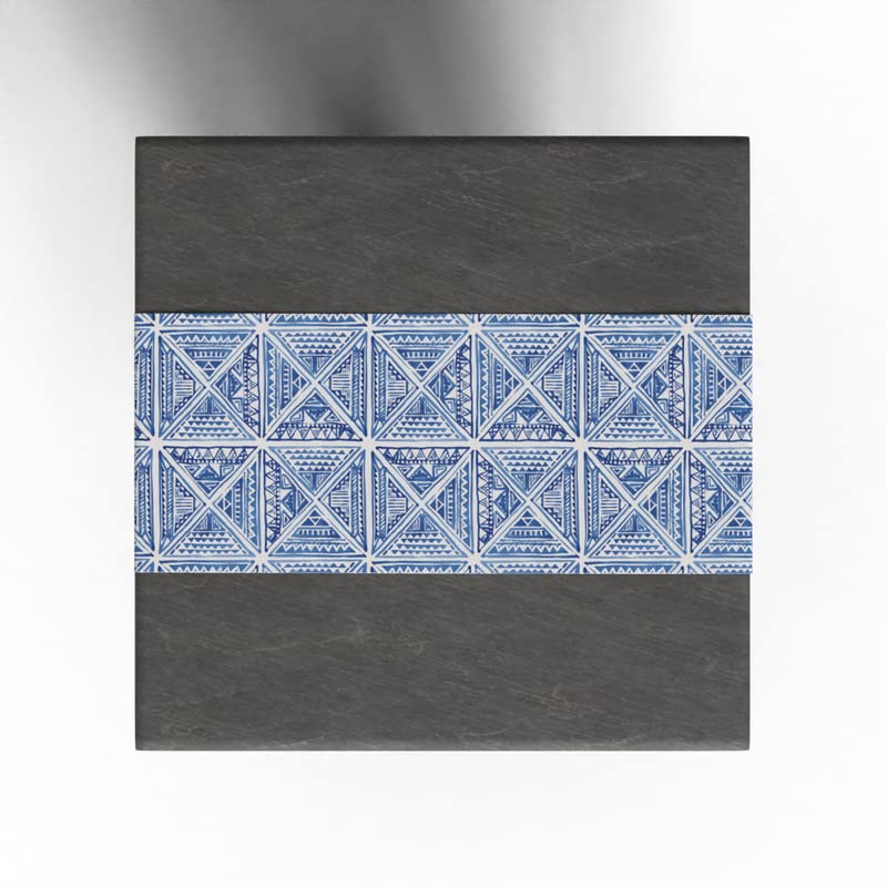 Glam Canvas Table Runner in Blue & White, a Durable Decorative Centerpiece with a Chic and Sophisticated Pattern, 35x140 cm, designed to bring a Touch of Modern Glamour to your Home