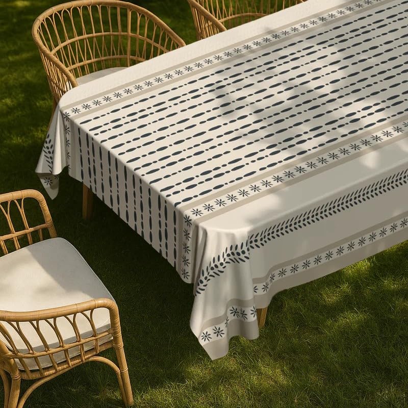 Tablecloth, Dust-Proof Soft Touch Cover, Machine Washable, Elegant Drape for Dining Kitchen Parties Hotel Use, Spill Resistant