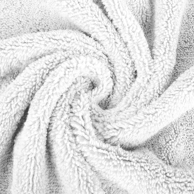4-Piece Towel Set, 100% Cotton ? Includes 1 Bath Towel 140 cm x 70 cm, 1 Hand Towel 100 cm x 50 cm, 2 Washcloths 30 cm x 30 cm, Quick Dry, Super Soft, Highly Absorbent, No Fade, White