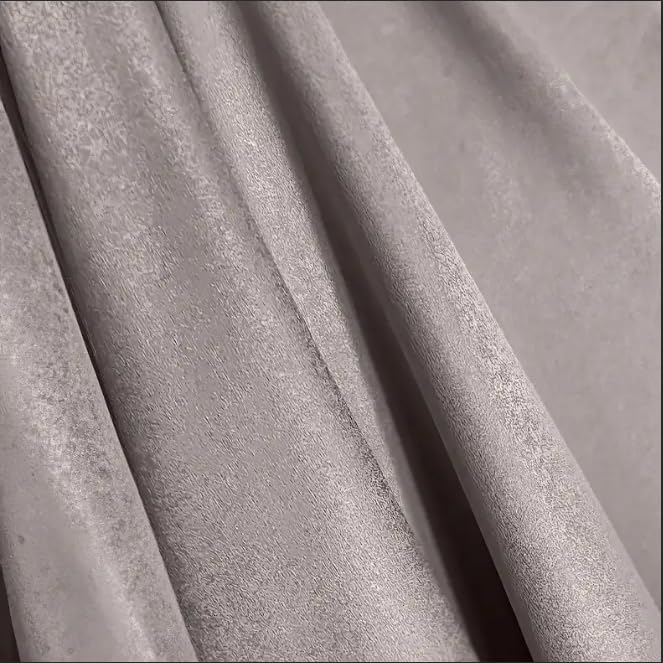 Faux Linen Textured Curtains Durable Fabric-Light Filtering Drapes for Living Rooms Reception and Bedroom - Steel Grommets - 2 Pieces