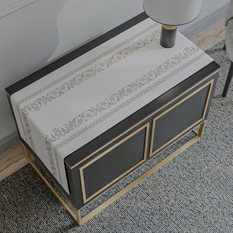 Terra Cotton-Like Table Runner, a Decorative Centerpiece in White & Beige, 35x140 cm, with a Subtle and Earthy Design for a Calm, Minimalist, or Modern Dining Table Decor