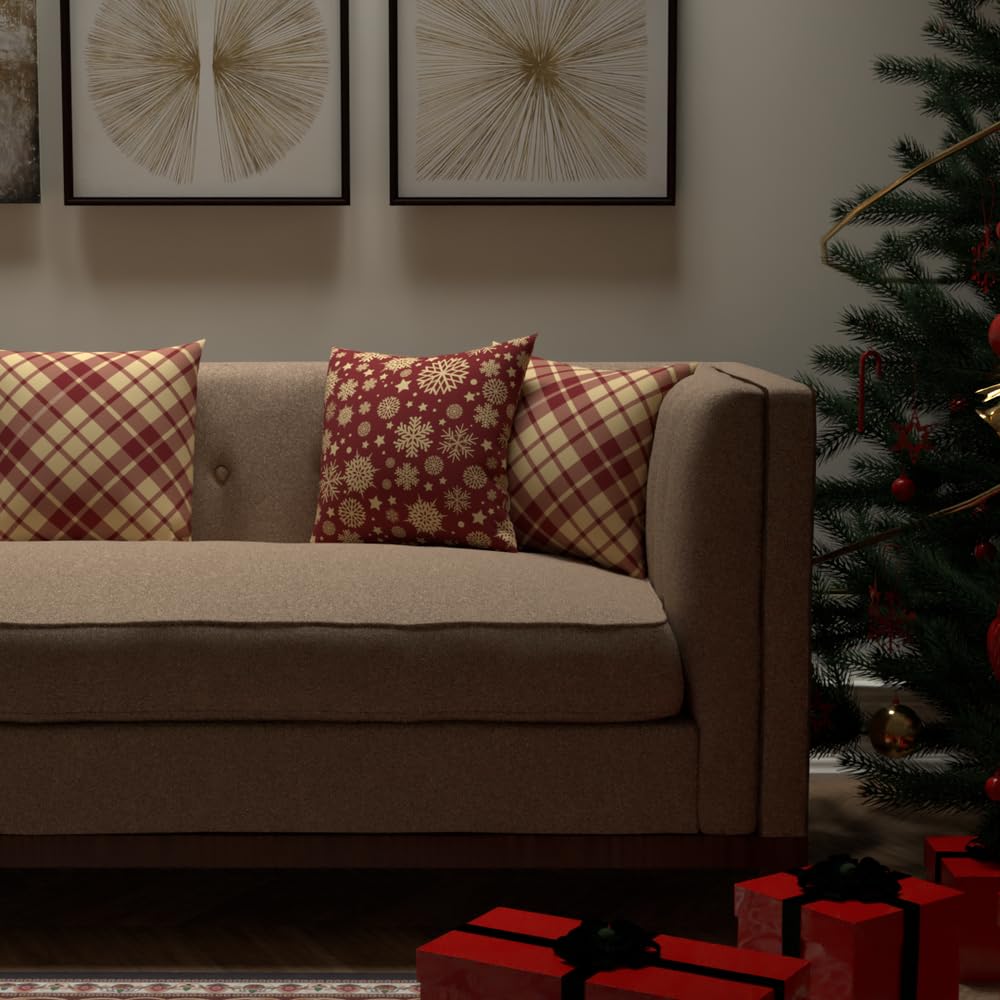Christmas Cushion 40x40 CM, Washable Soft Holiday Pillow for Sofa, Bedroom, Living Room, or Office, Festive Decorative Accent