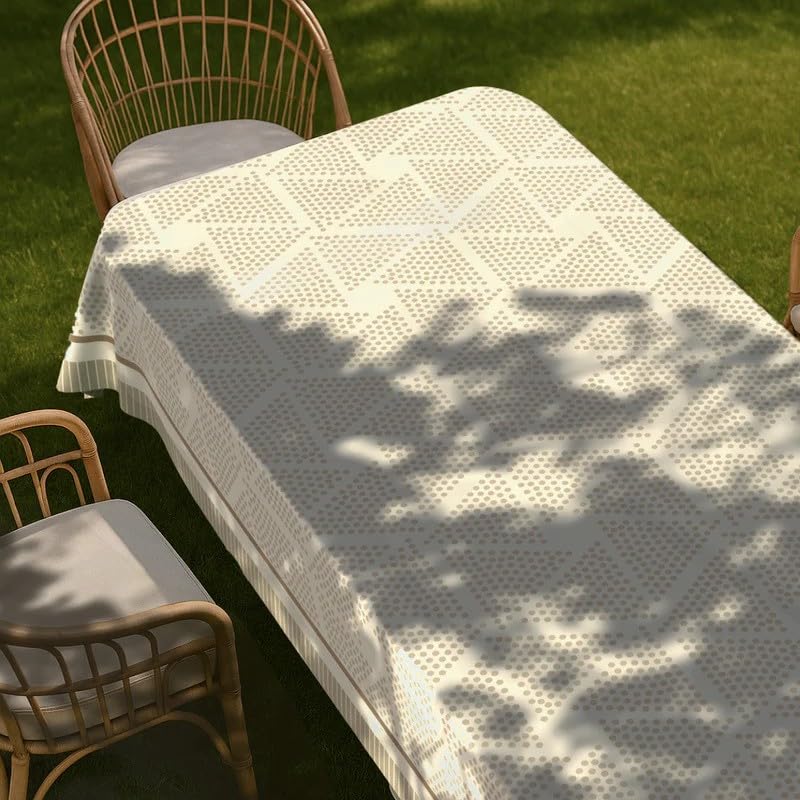 Tablecloth, Dust-Proof Soft Touch Cover, Machine Washable, Elegant Drape for Dining Kitchen Parties Hotel Use, Spill Resistant
