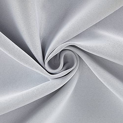 Silver Blackout Curtains - steel Grommets - thermal Insulated fabric – for room darkness – 1 panel