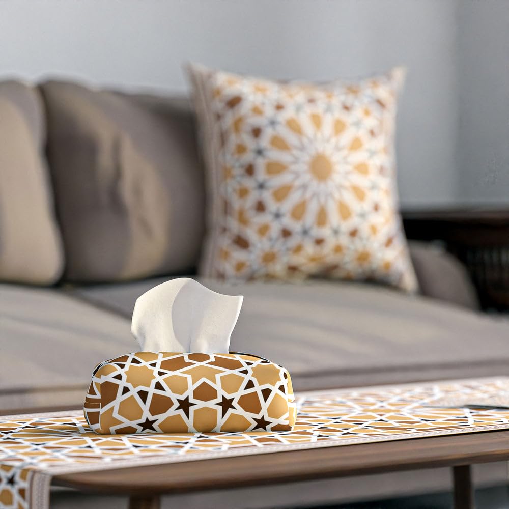 Décor Bundle Collection - Table Runner, 2 Cushion Covers, 4 Coasters, 3 Fabric Posters, Tissue Box – Elegant Home Set for Living Room or Dining