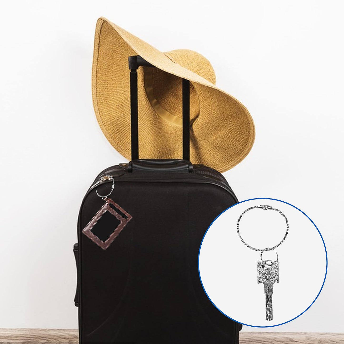 20PCS Key Chain Rings 5.9in Keyring Stainless Metal Rings 2mm Heavy Duty Key Ring for Crafts Key Ring for Hanging Luggage Tag, Keyrings and Id Tag Keepers(Silber)