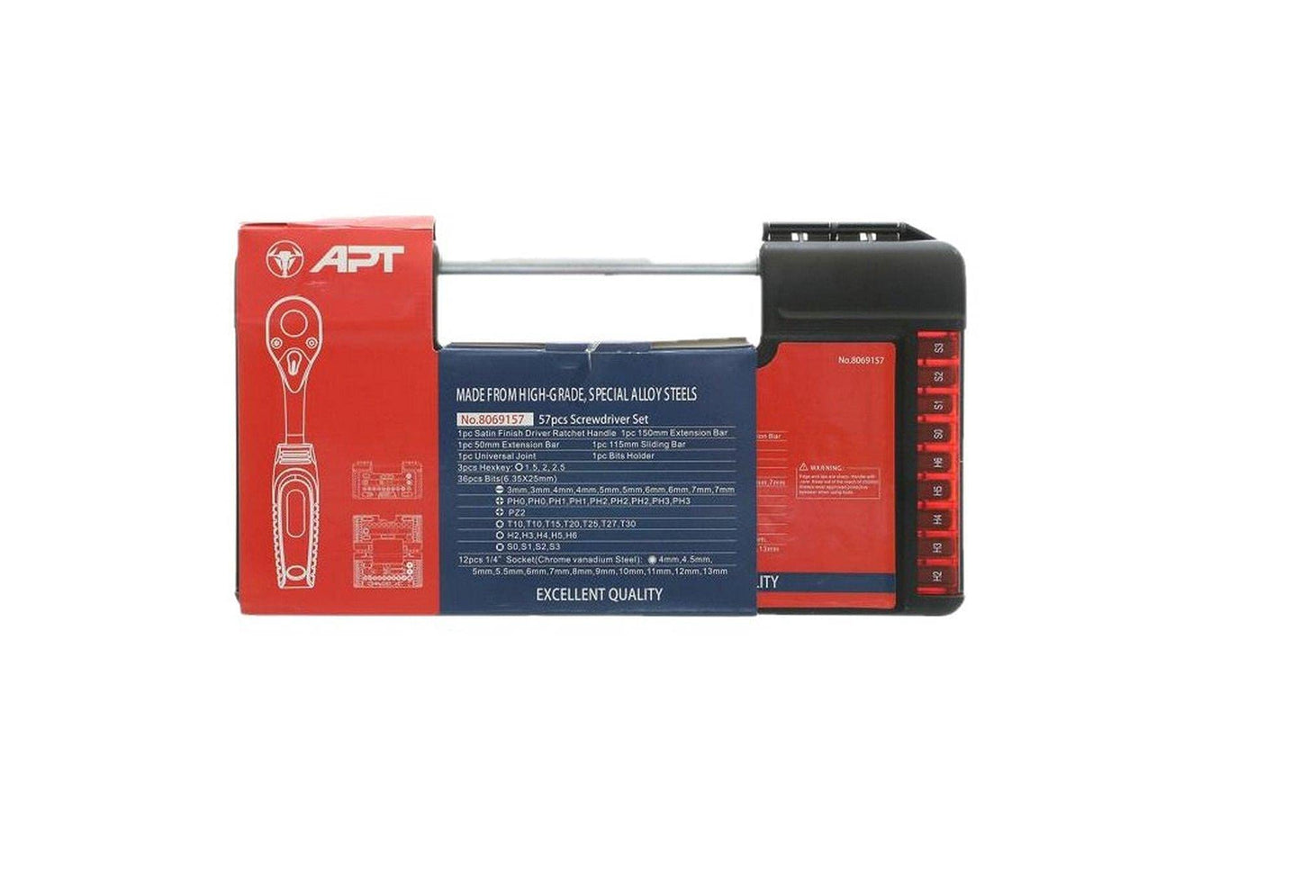 RATCHET SCREWDRIVER AND SOCKETS SET 57 pieces item 5538