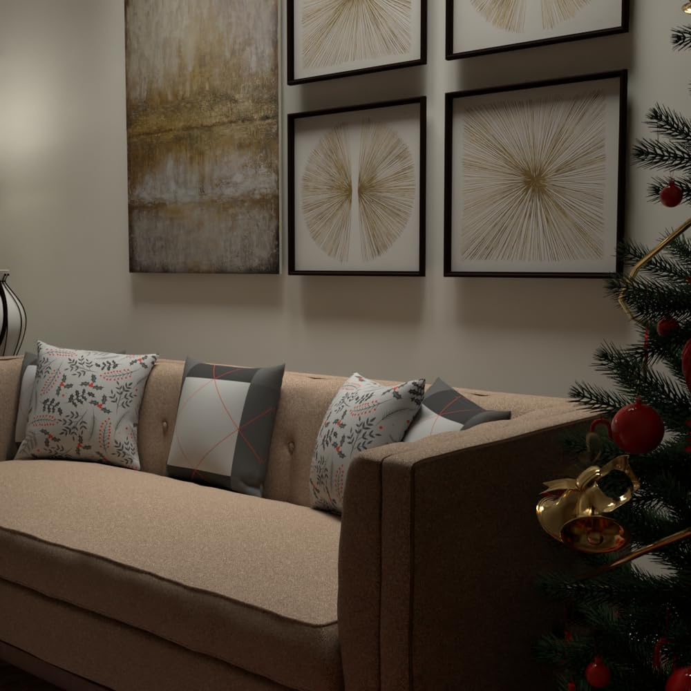 Christmas Cushion 40x40 CM, Washable Soft Holiday Pillow for Sofa, Bedroom, Living Room, or Office, Festive Decorative Accent