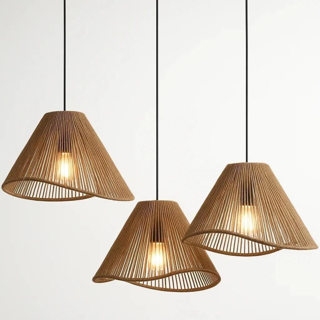 نجفة 3 قطع بوهو قابلة لتعديل الارتفاع تصلح للاستخدام المنفصل او المجمع مناسبة لجميع أنواع الغرف تتميز بتصميم بسيط وأنيق يناسب مختلف الاذواق والديكورات 3RBE1084 Nagafa shop