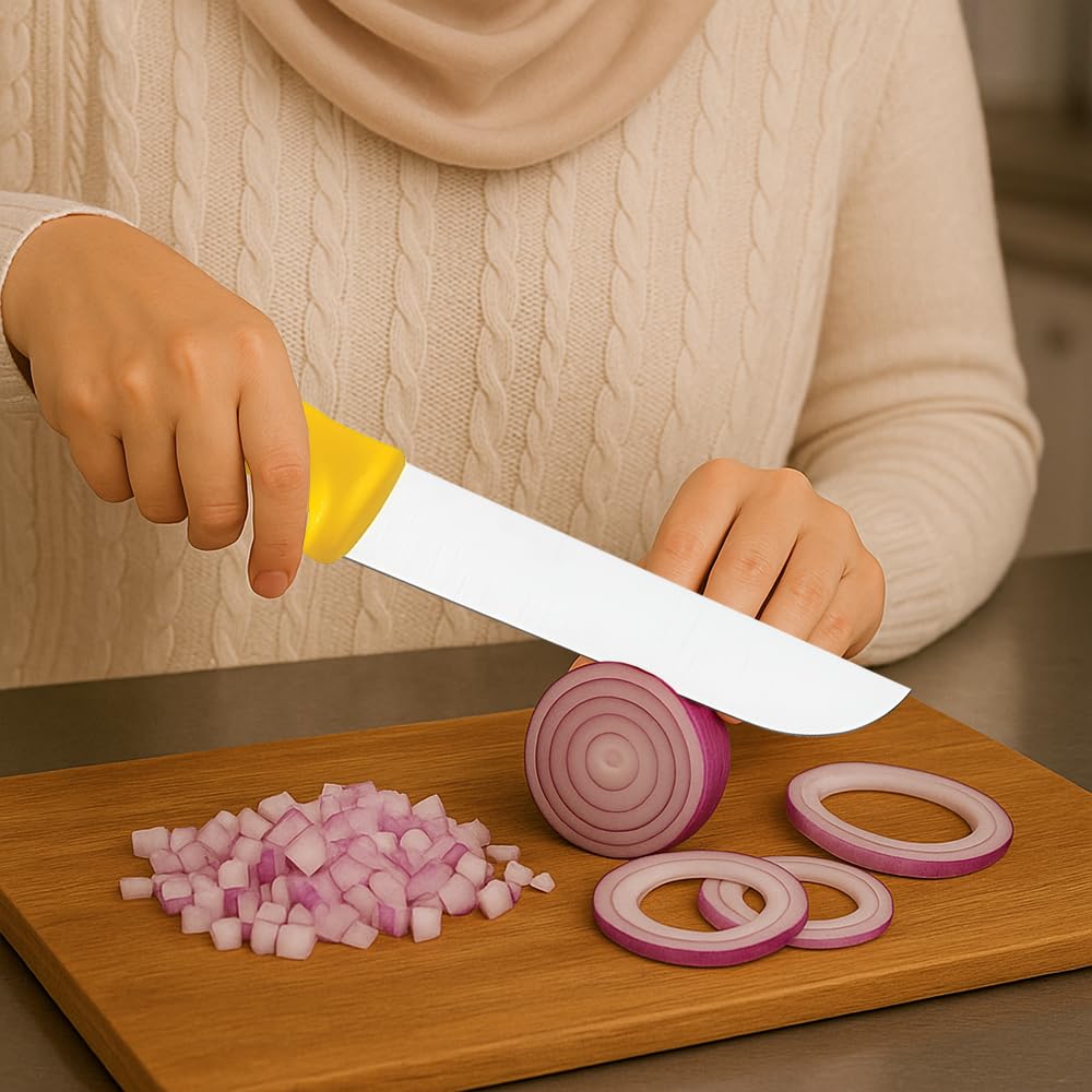 Professional 10-Inch Meat Knife – Stainless Steel Blade with Ergonomic Textured Polypropylene Handle – Durable & Precision Cutting