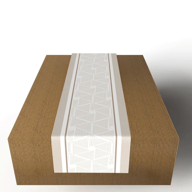 HOME Decorative Runner, 140W ×35L CM, Cotton, Table or Bed Runner for Home Decor, Elegant Design for Living Room or Occasions