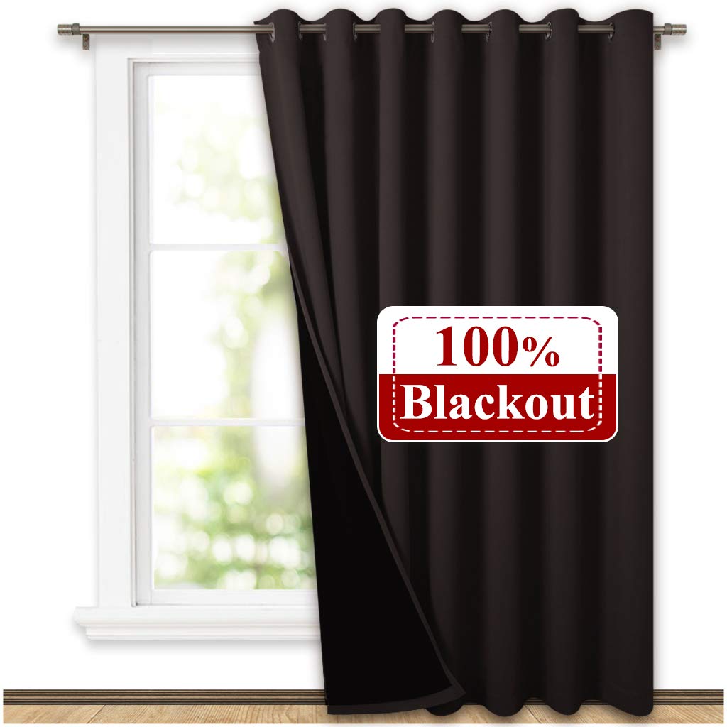 100% Blackout curtains - thermal insulated blackout fabric - two layers fully darkness curtain