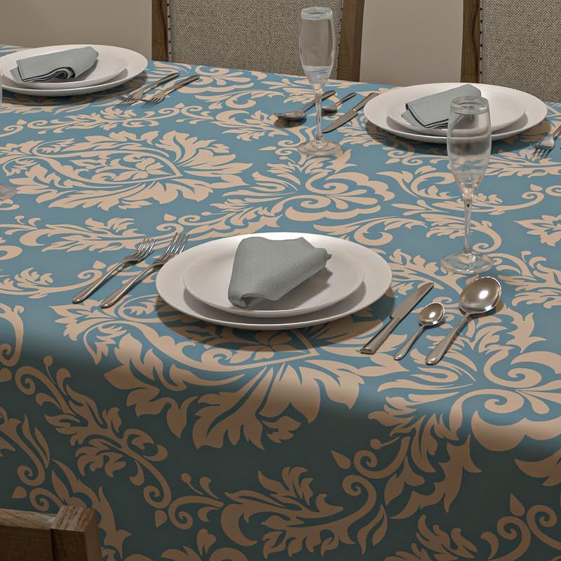 Sophia Tablecloth and Napkins Set - 6 Pieces - Satin Material