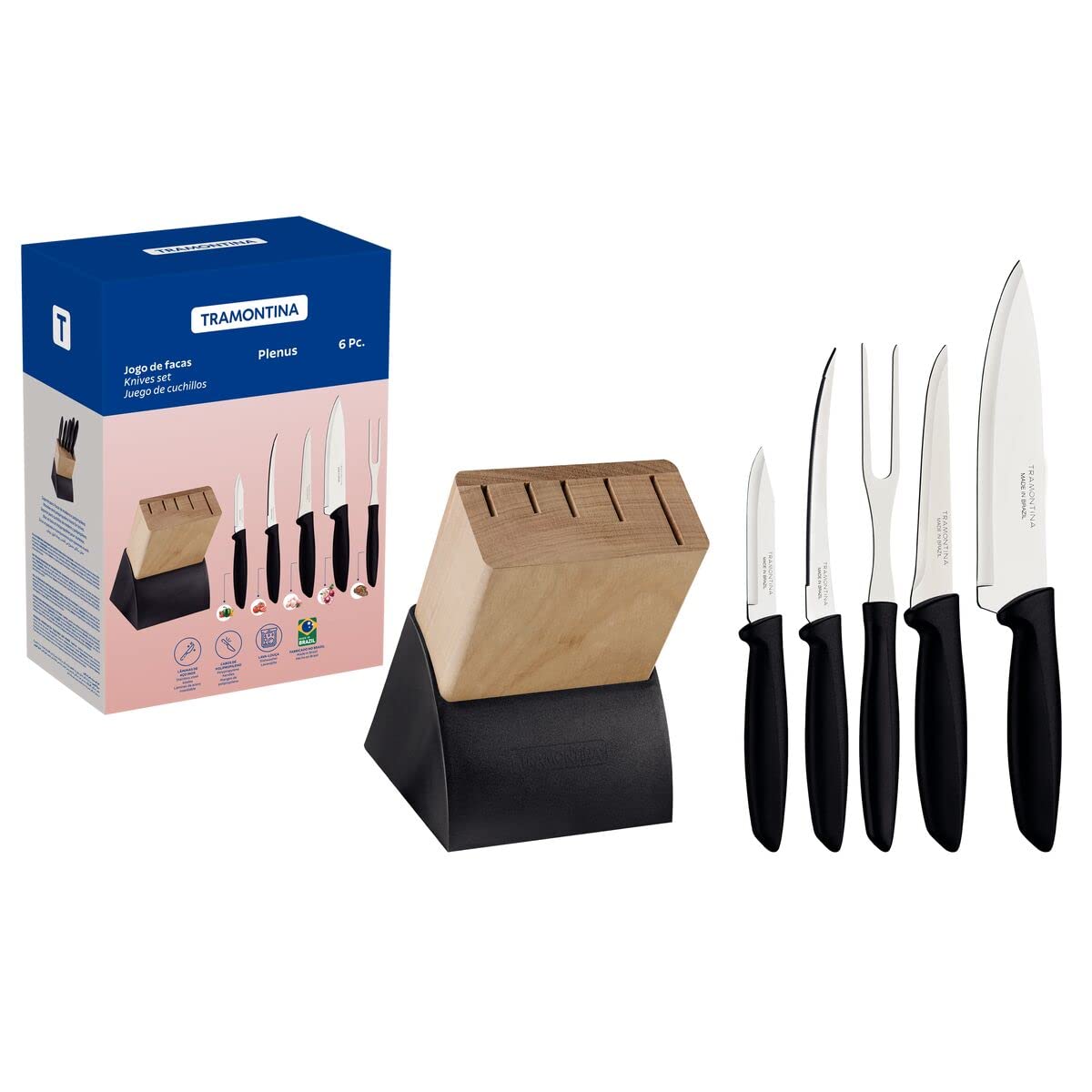 6 pcs. Knives set -Black - Designed for High Performance and Durability, Ideal for Professional and Home Kitchens, Precision Crafted for Every Culinary Task