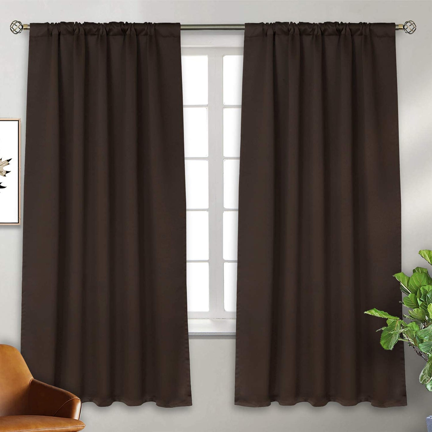Elegant Blackout Curtains-Back Tap design-thermal Insulated fabric-for room Darkness - 1 Piece