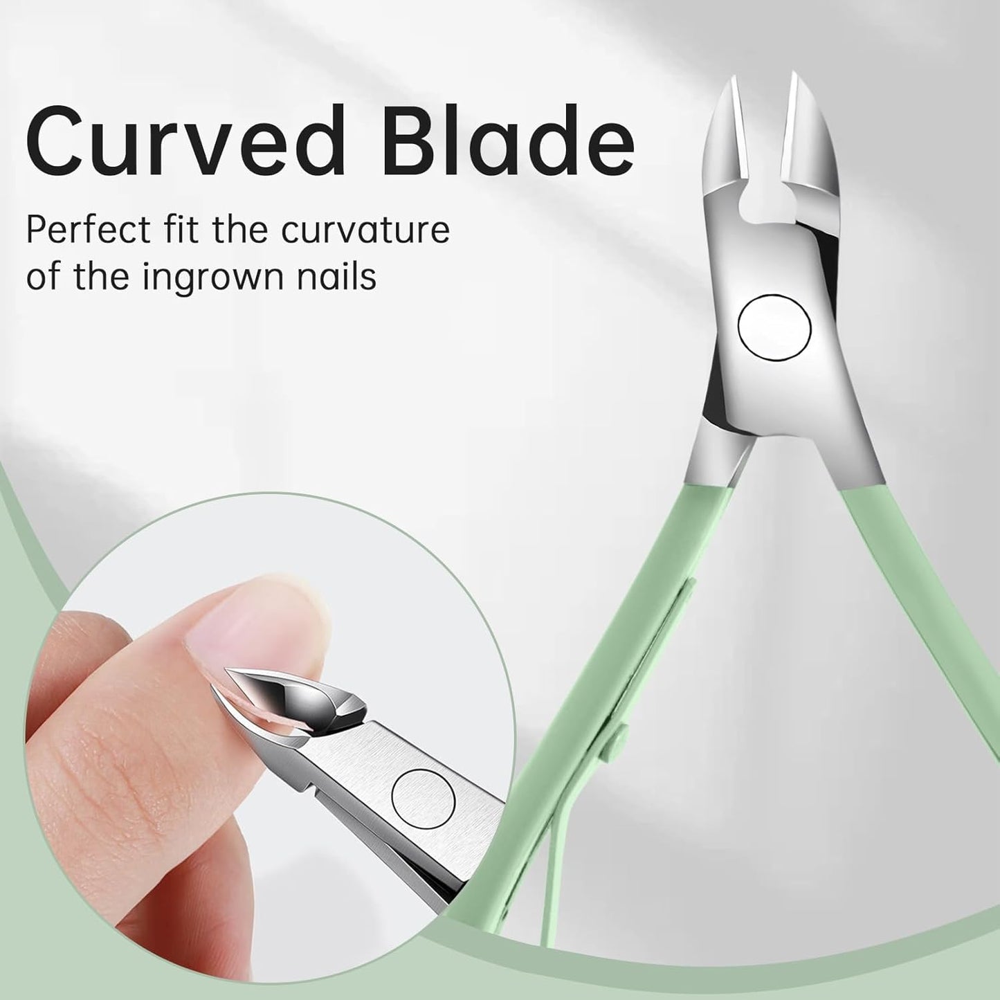 طقم قص الأظافر، مجموعة من 16 قطعة من الفولاذ المقاوم للصدأ مع مقص أظافر وملقط ومقص بشرة، ومجموعة أدوات مانيكير وباديكير للمنزل والسفر