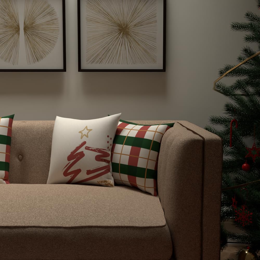 Christmas Cushion 40x40 CM, Washable Soft Holiday Pillow for Sofa, Bedroom, Living Room, or Office, Festive Decorative Accent