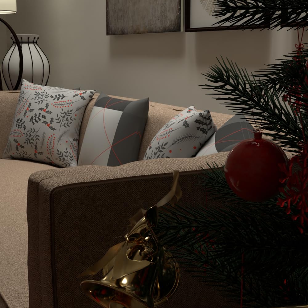 Christmas Cushion 40x40 CM, Washable Soft Holiday Pillow for Sofa, Bedroom, Living Room, or Office, Festive Decorative Accent