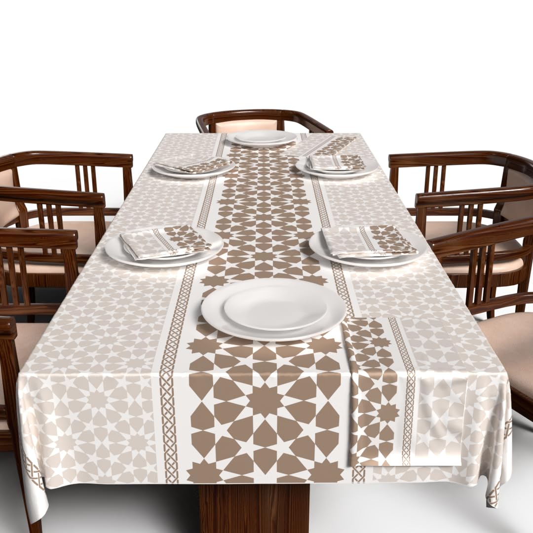 Ramadan's Unique Tablecloth & Napkins Set Satin