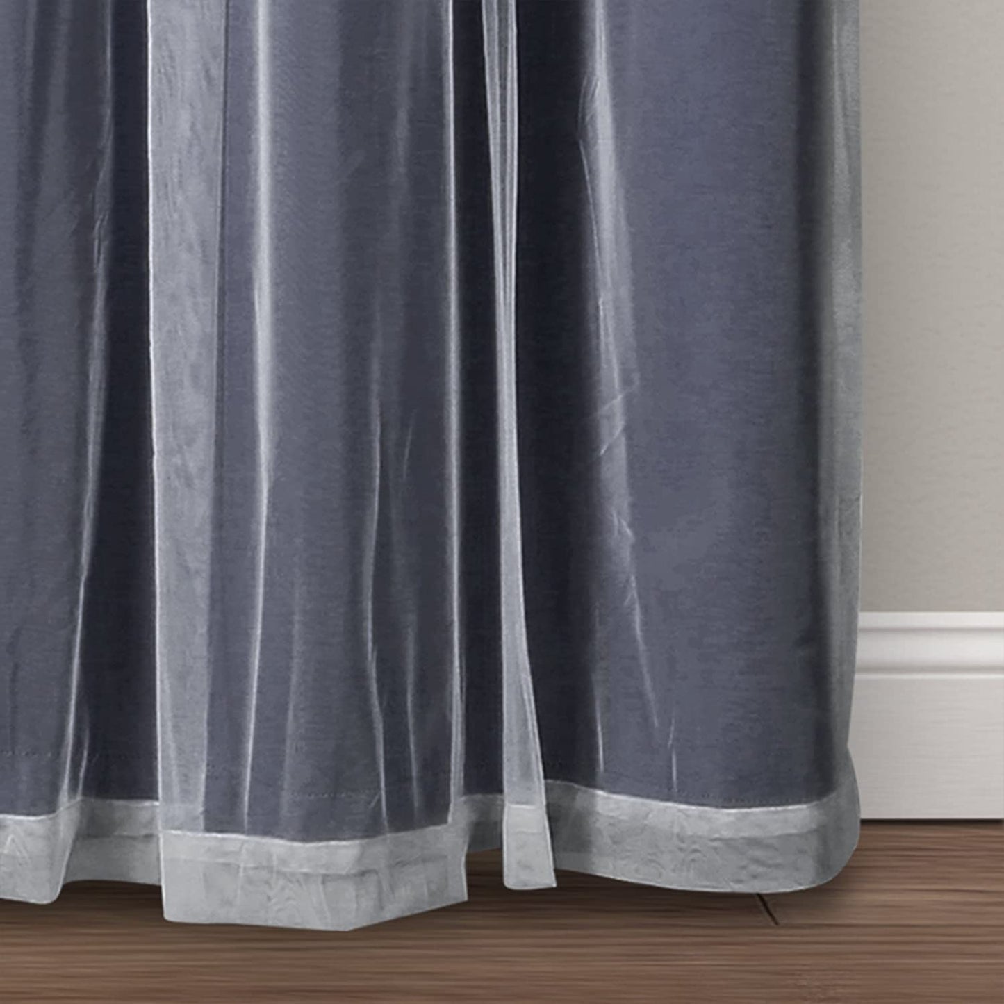 Voile Sheer Panel Pair with Insulated Blackout Room Dark,Rich steel Grommet, Set of 1 Panel