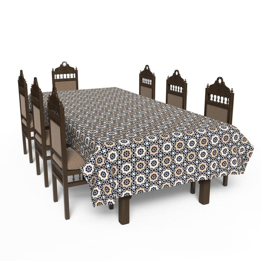 Islamic Unique Kai Waterproof Tablecloth, a Multicolor 140x300 cm Rectangular Table Cover from Durable Spillproof Polyester, an Artistic Protector for Dining, Parties, and Festive Events