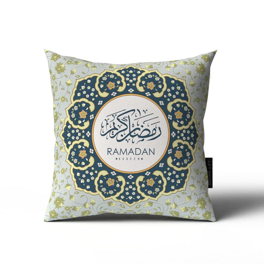 Islamic Unique Rak Cushion Cover, a beautifully designed decorative pillow case with a multi-color traditional pattern, 40x40 cm, adds a touch of cultural elegance to your sofa or couch decor