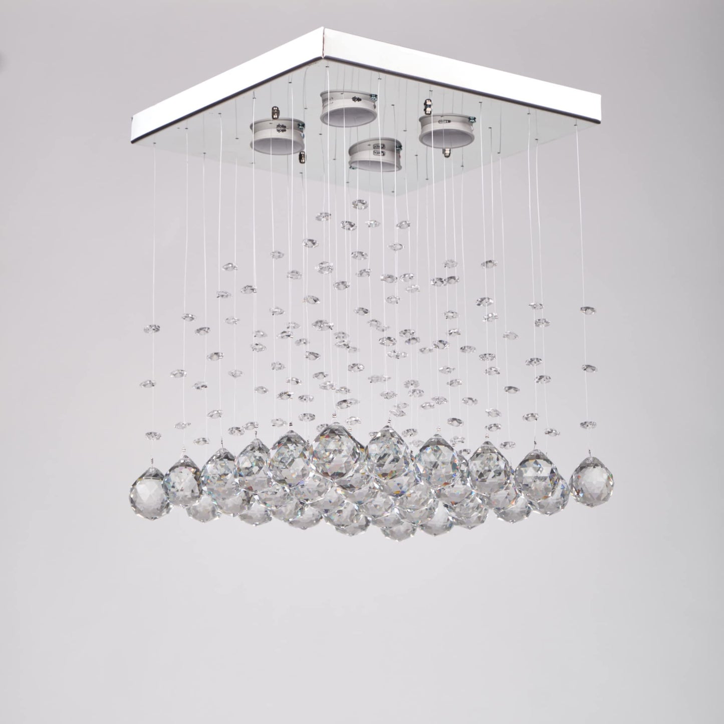 Nagafa Shop, Tf355 Modern Crystal Chandelier Twix (Silver)