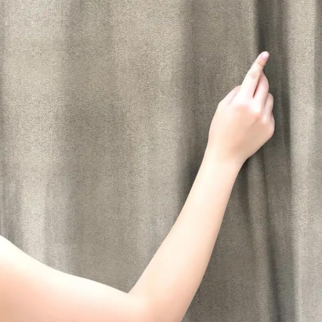 Faux Linen Textured Curtains Durable Fabric-Light Filtering Drapes for Living Rooms Reception and Bedroom - Steel Grommets - 2 Pieces