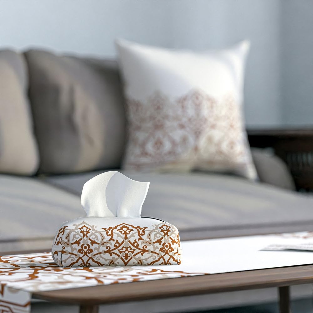 Décor Bundle Collection - Table Runner, 2 Cushion Covers, 4 Coasters, 3 Fabric Posters, Tissue Box – Elegant Home Set for Living Room or Dining