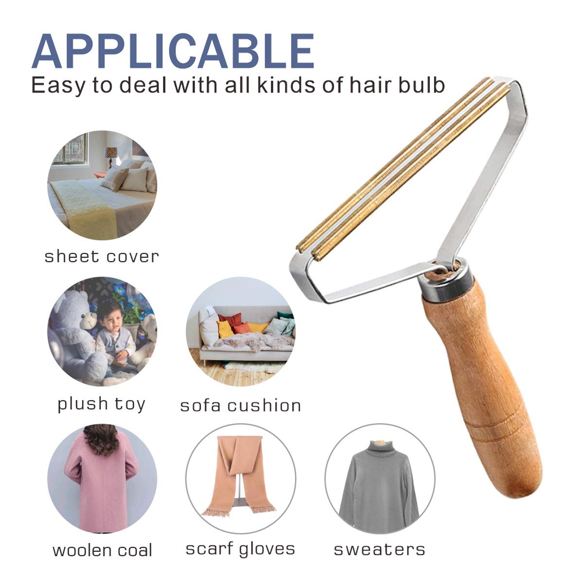 2PCS Lint Roller, Portable Lint Remover Clothes Fuzz Shaver, Lint Cleaner Pro Reusable Fabric Shaver for Carpet Sweater Woven Coat Pet Hair