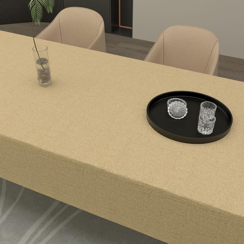 Premium Linen Tablecloth - Elegant and Durable Table Cover for Dining Room, Kitchen, and Events - Dust-Proof, Machine Washable