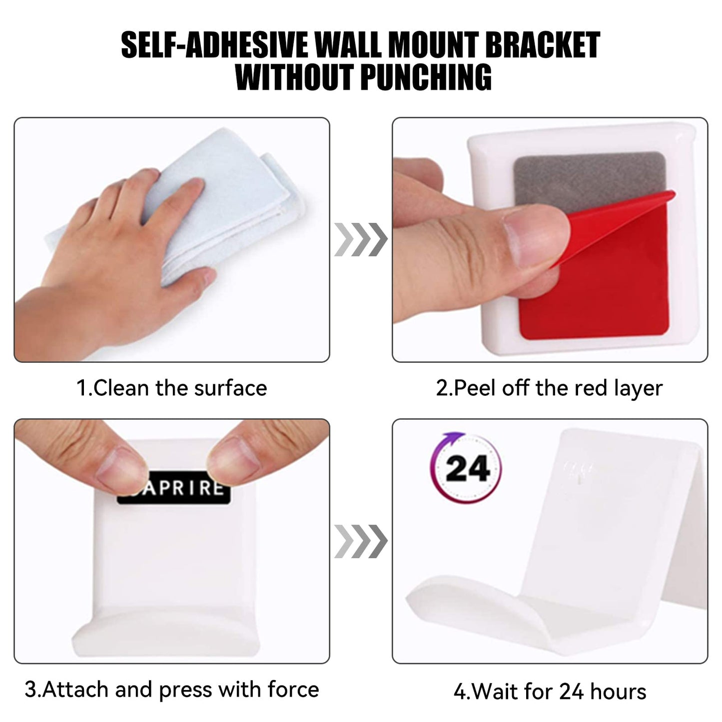 2 Pack Adhesive Wall Mount Headphone Stand, Clear Acrylic Headset and Controller Holder, No-Drill Universal Hanger for Gaming Headsets, Desks, and Walls