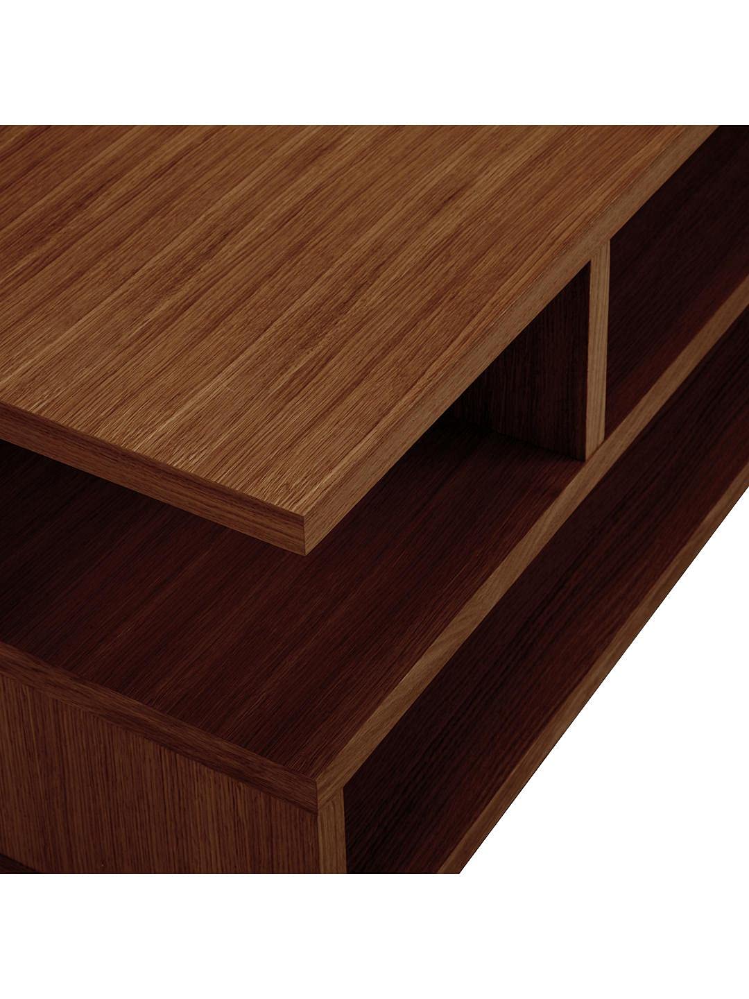 Modern TV Table, 120 cm Brown Entertainment Unit, Contemporary Media Console with Storage Shelves for Living Room, Sturdy and Stylish TV Stand for Screens, Wide Design