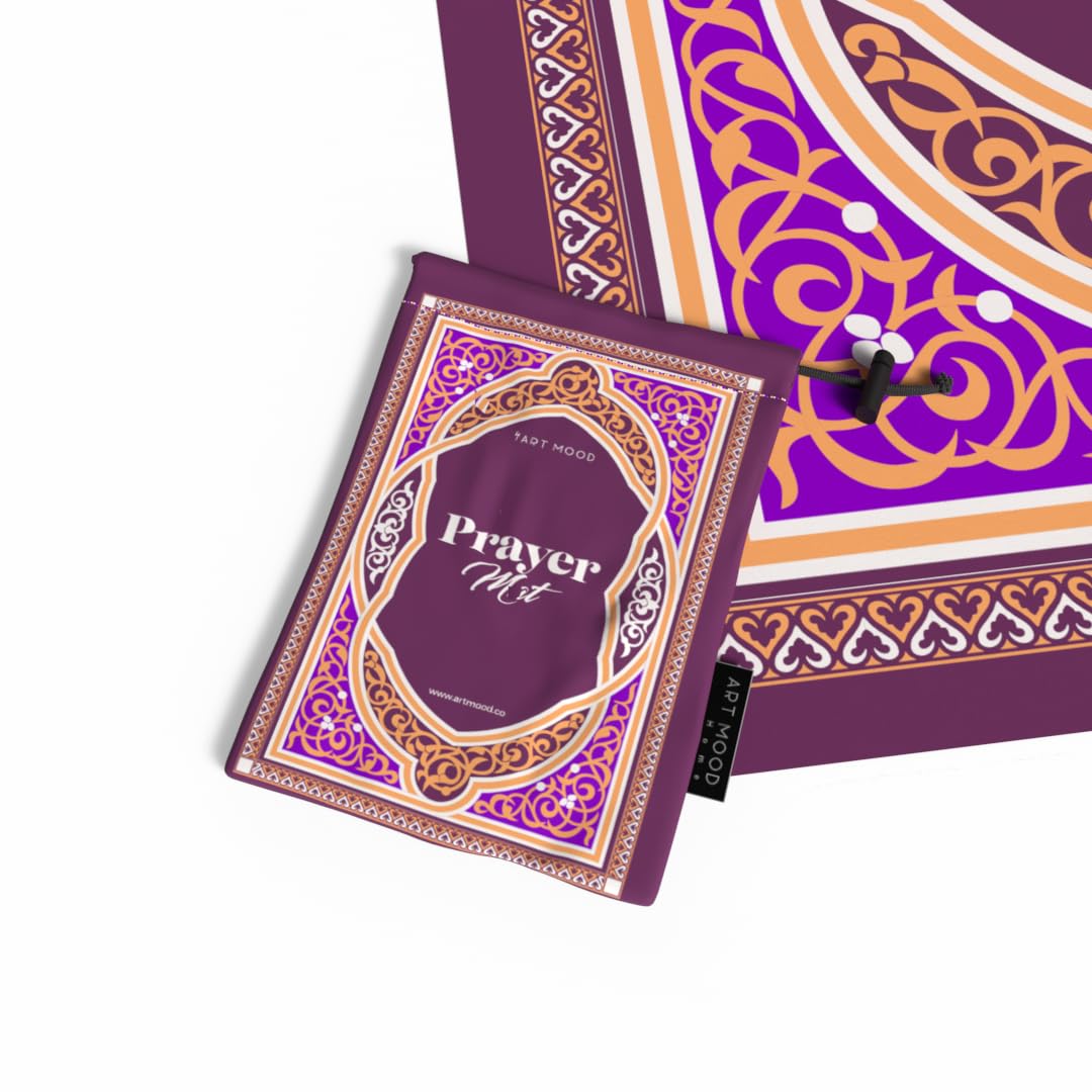 Prayer Mat - Waterproof Pocket Size Travel Mat for Salah, Lightweight Foldable Muslim Prayer Rug with Carrying Bag
