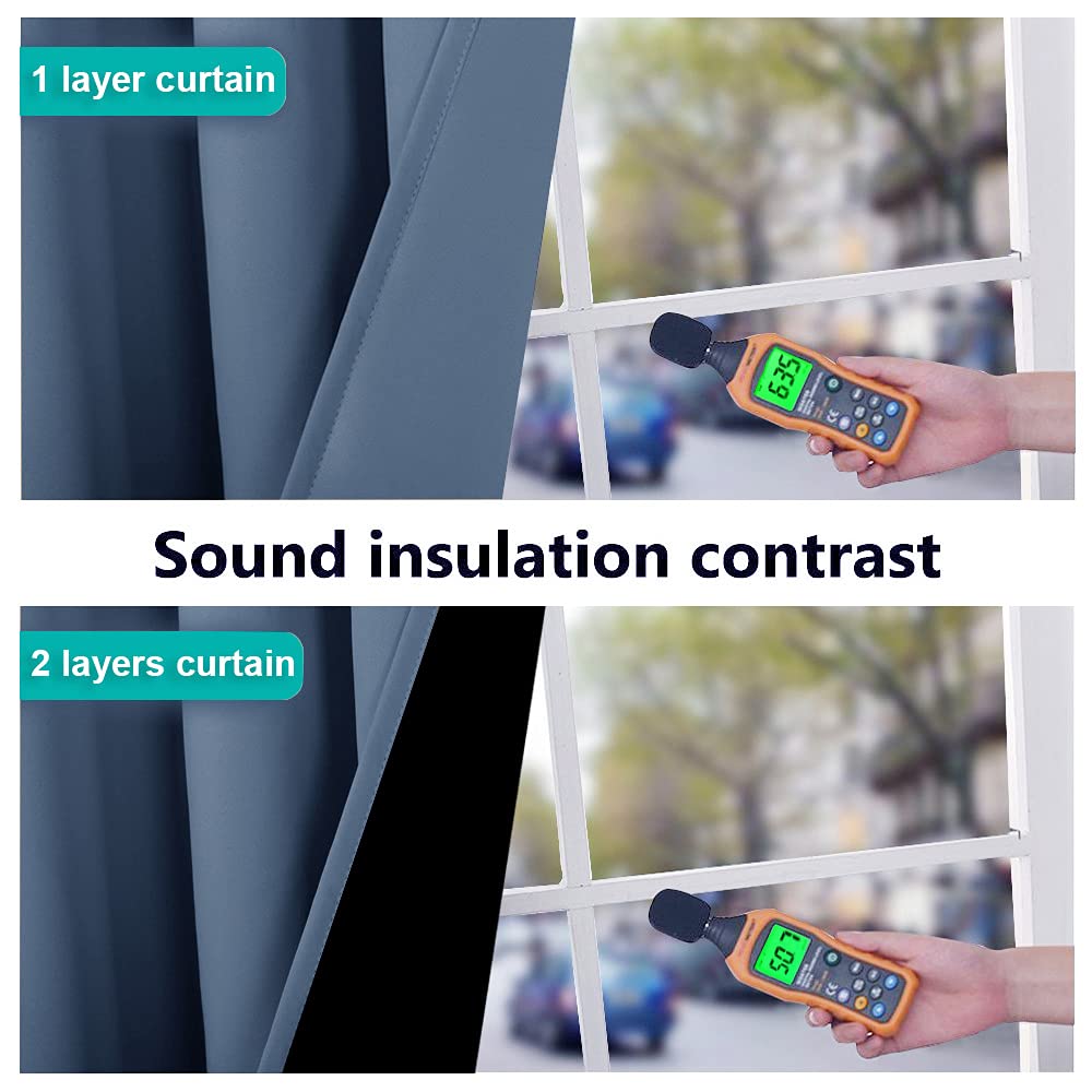 100% Blackout curtains - thermal insulated blackout fabric - two layers fully darkness curtain