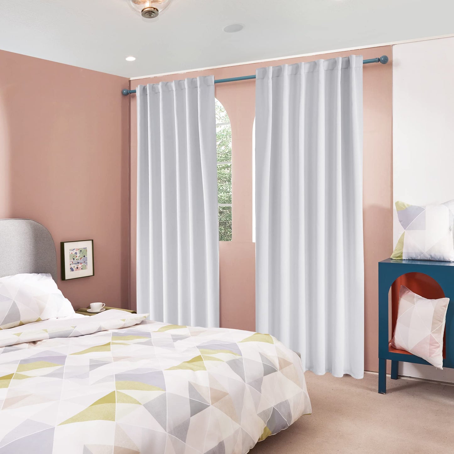 Elegant Blackout Curtains-Back Tap design-thermal Insulated fabric-for room Darkness - 1 Piece