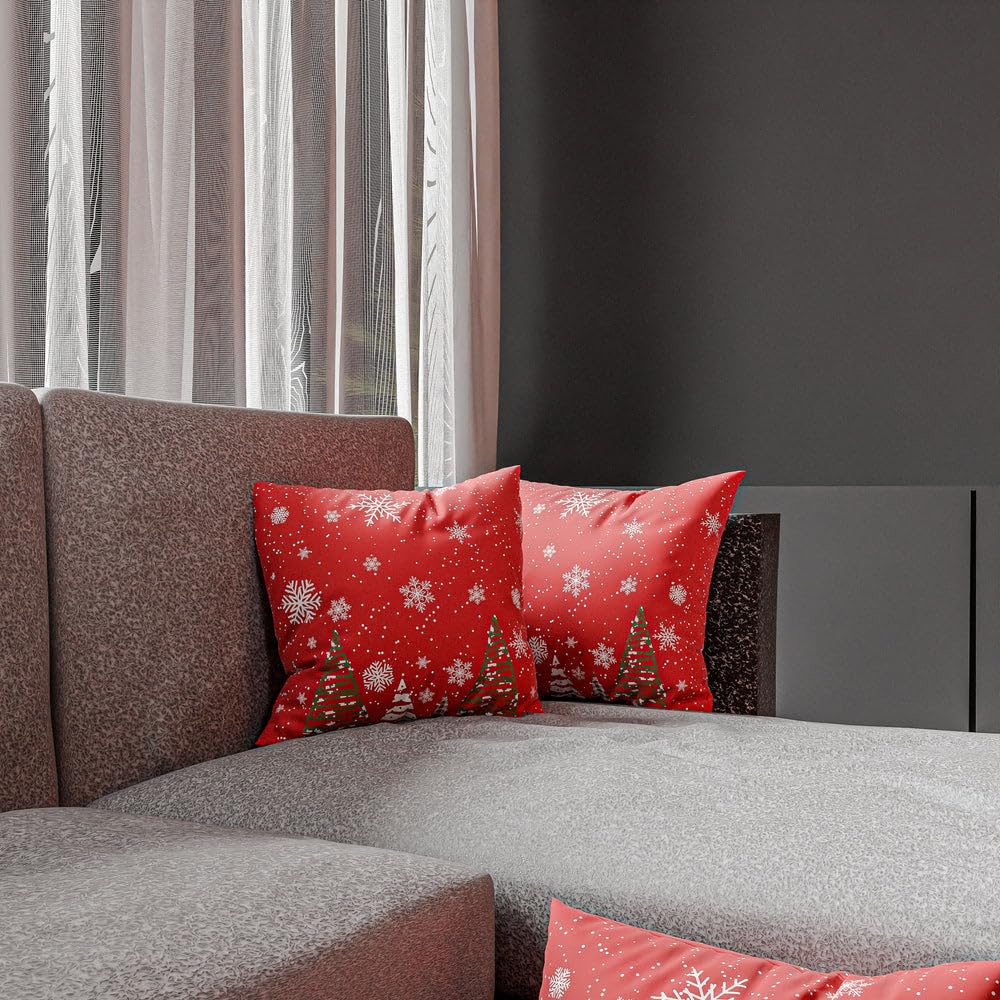 Christmas Cushion 40x40 CM, Washable Soft Holiday Pillow for Sofa, Bedroom, Living Room, or Office, Festive Decorative Accent